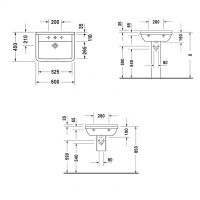 Duravit lavabo con troppopieno 60x45 cm Starck 3 0300600000 