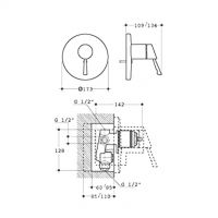 IDEAL STANDARD Asta doccia CERAWELL 200S A3321AA 