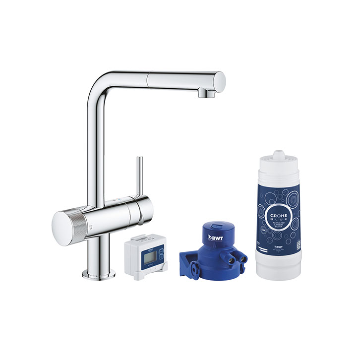 GROHE Blue Home 31539000 Starter Kit (L- Spout, 3 Types of
